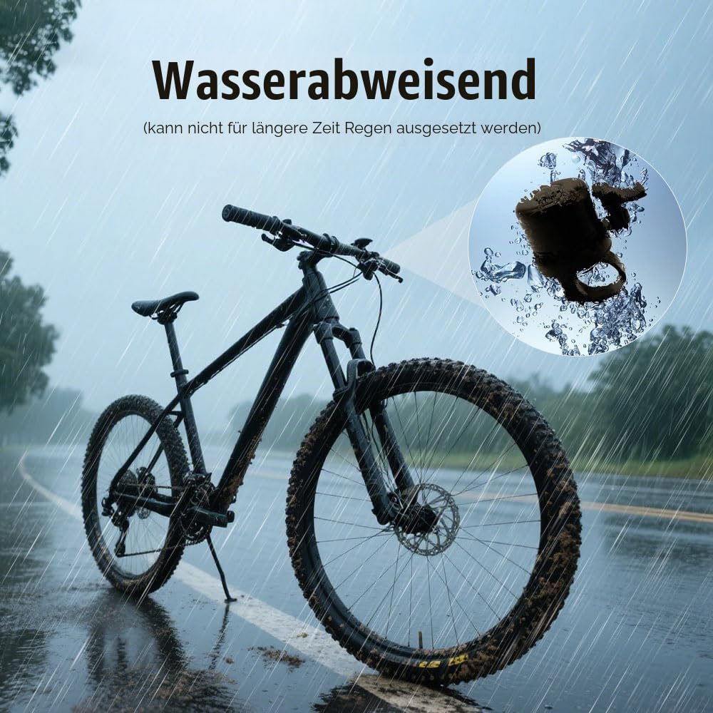 Fahrradklingel mit Tracker-Tag für Find Hub App, Fahrradhalterung für GPS-Tracker, wasserdicht, klassische Edelstahl-Halterung, Diebstahlschutz, 100 dB, passend für 2,2 cm / 25,4 mm Lenker (nur