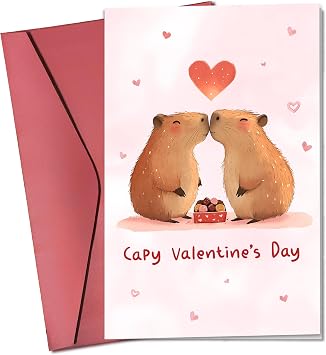 Pawzity Valentines Day Cards for Him, Her - Valentines Day Gifts for Boyfriend, Girlfriend, Husband, Wife, Couples, Men, Women - Funny Anniversary Birthday Card for Him, Her - Single 5.3x 8 Folded Card
