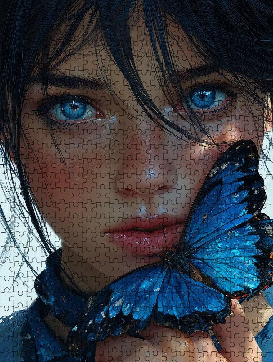 Puzzle 2000 Teile, Blauer Schmetterling Puzzle Erwachsene 2000, Klassische Puzzles, Puzzlespiele für Die Ganze Familie, Mit Schöner Verpackung, Dekoration Puzzles und Geschenke FNKL3-624