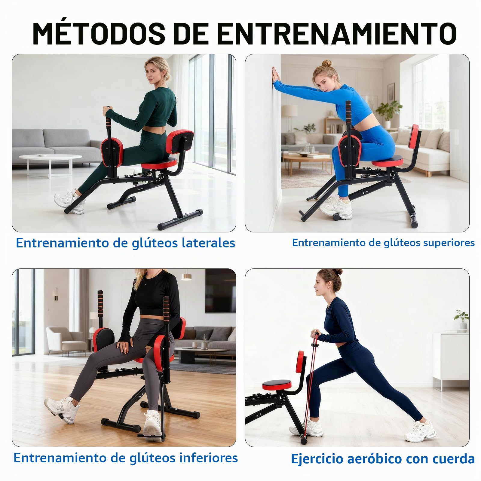 Prensa para piernas en casa, para entrenar los músculos de las nalgas con resistencia ajustable, para piernas y luego, para mujeres