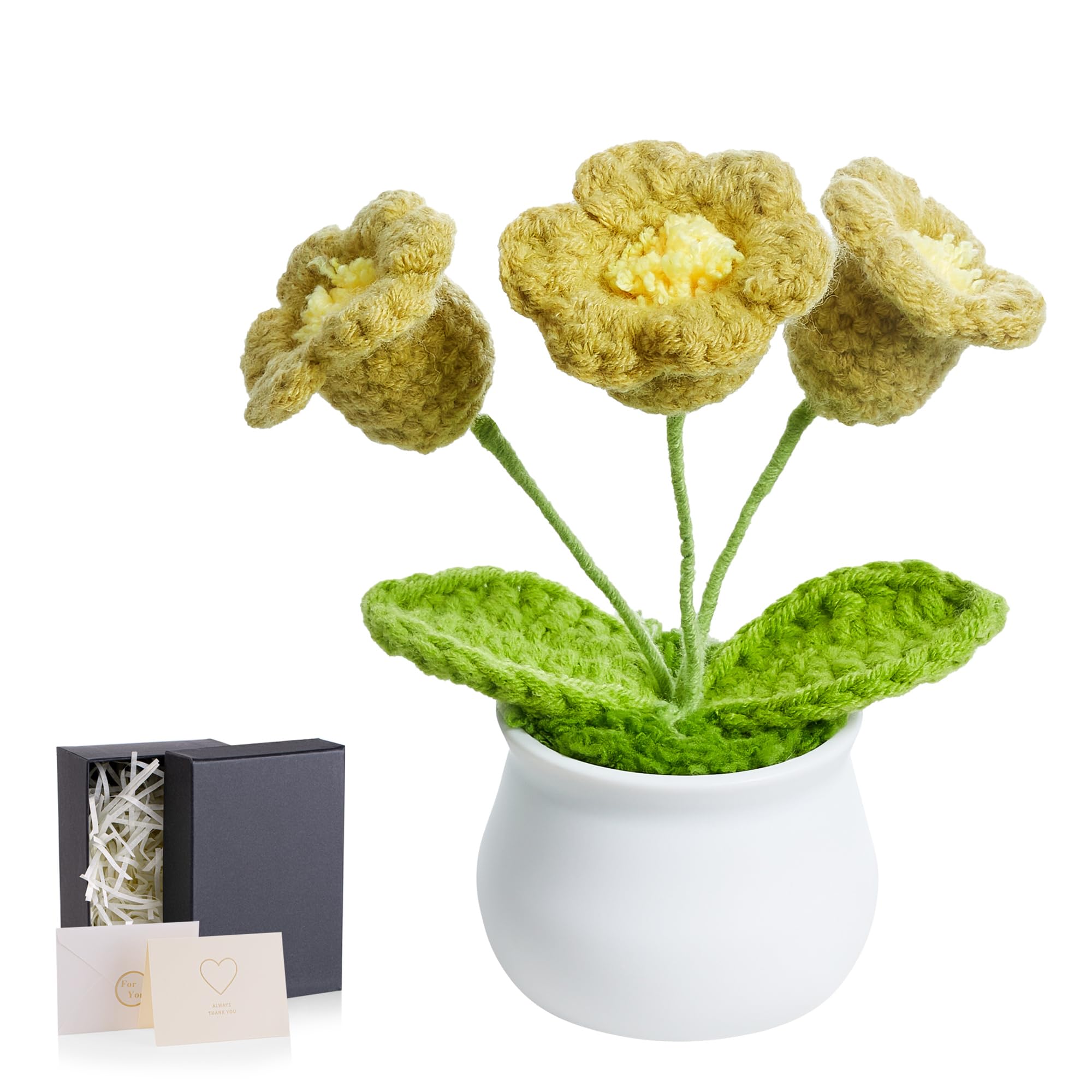 GUJOXILA Geschenke für Frauen Gehäkelte Blume Deko Maiglöckc