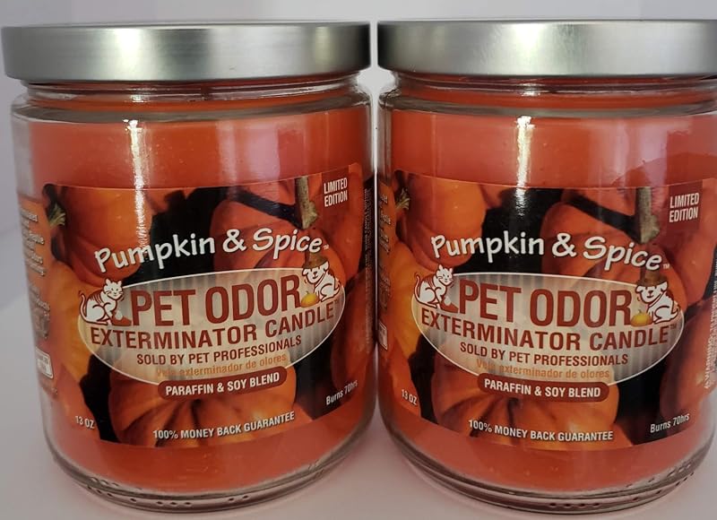 Vela neutralizadora de odores para cães com aroma Pumpkin Spice SPECIALTY PET PRODUCTS, 2 unidades