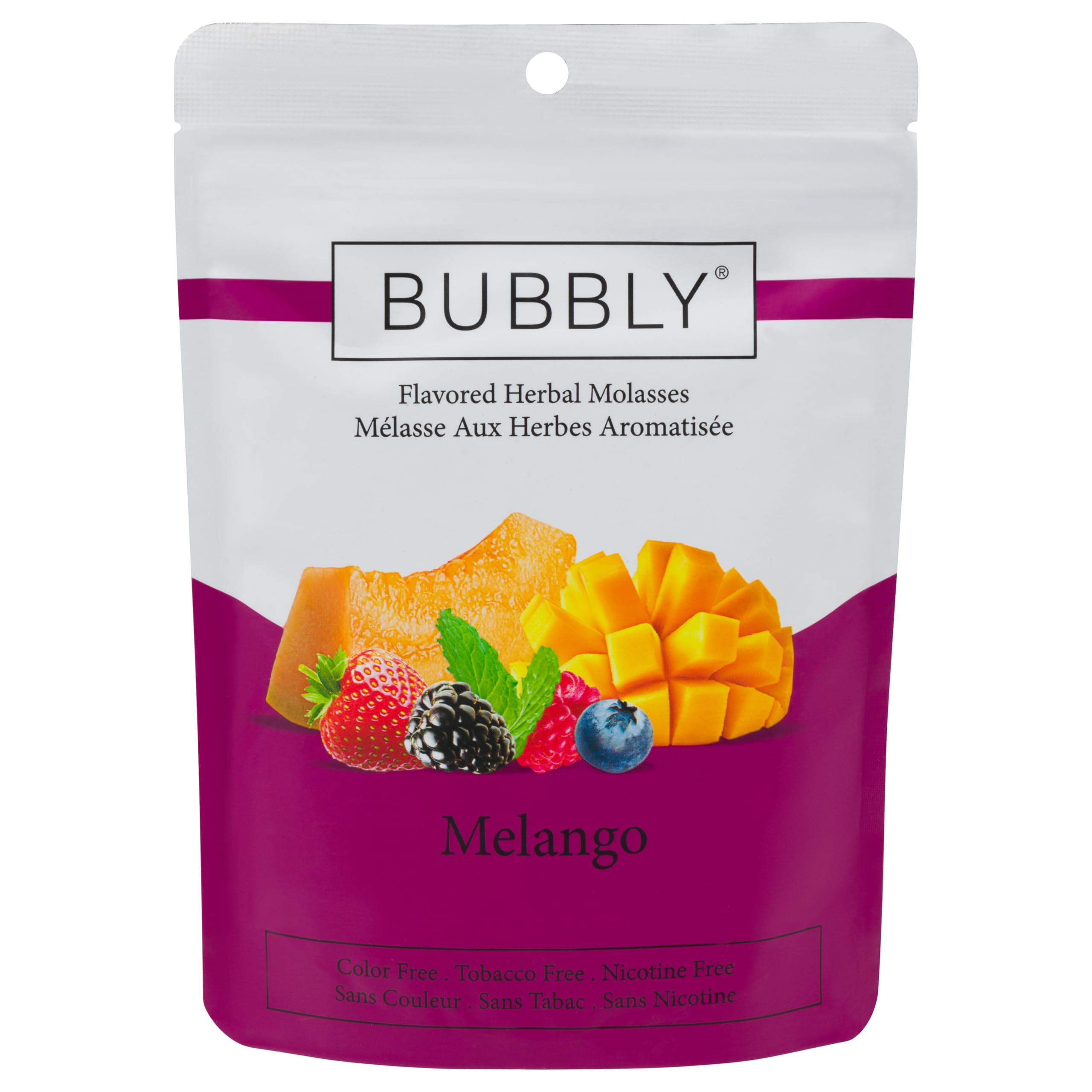 Bubbly Shisha Melango Ladykiller Herbal Hookah Flavors Tobacco-Free Nicotine-Free Shisha Molasses Smooth Sweet Long-Lasting Flavor Perfect for Home