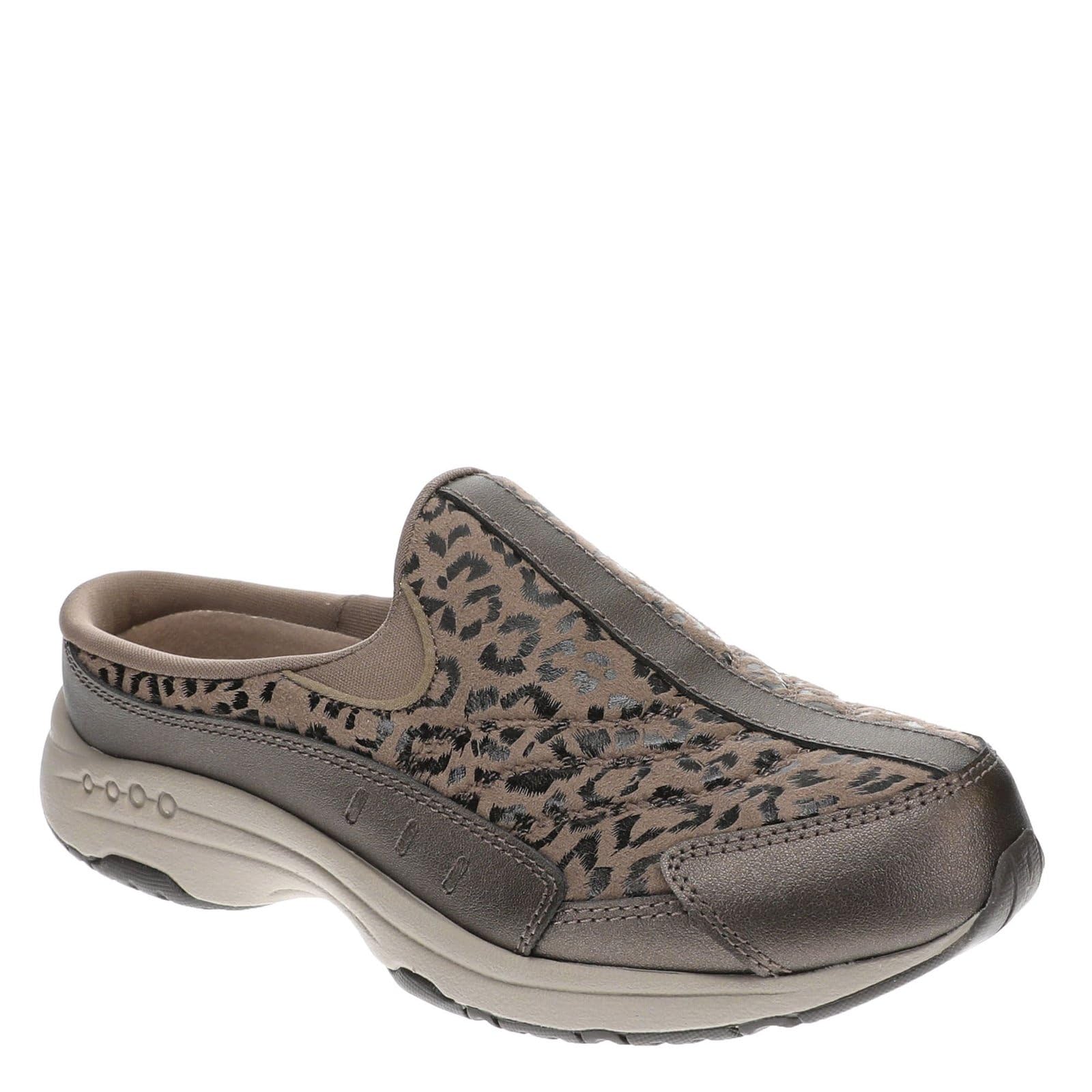 Easy Spirit Traveltime Women's Slip On, 10.5 C/D US, Bronze-Leopard