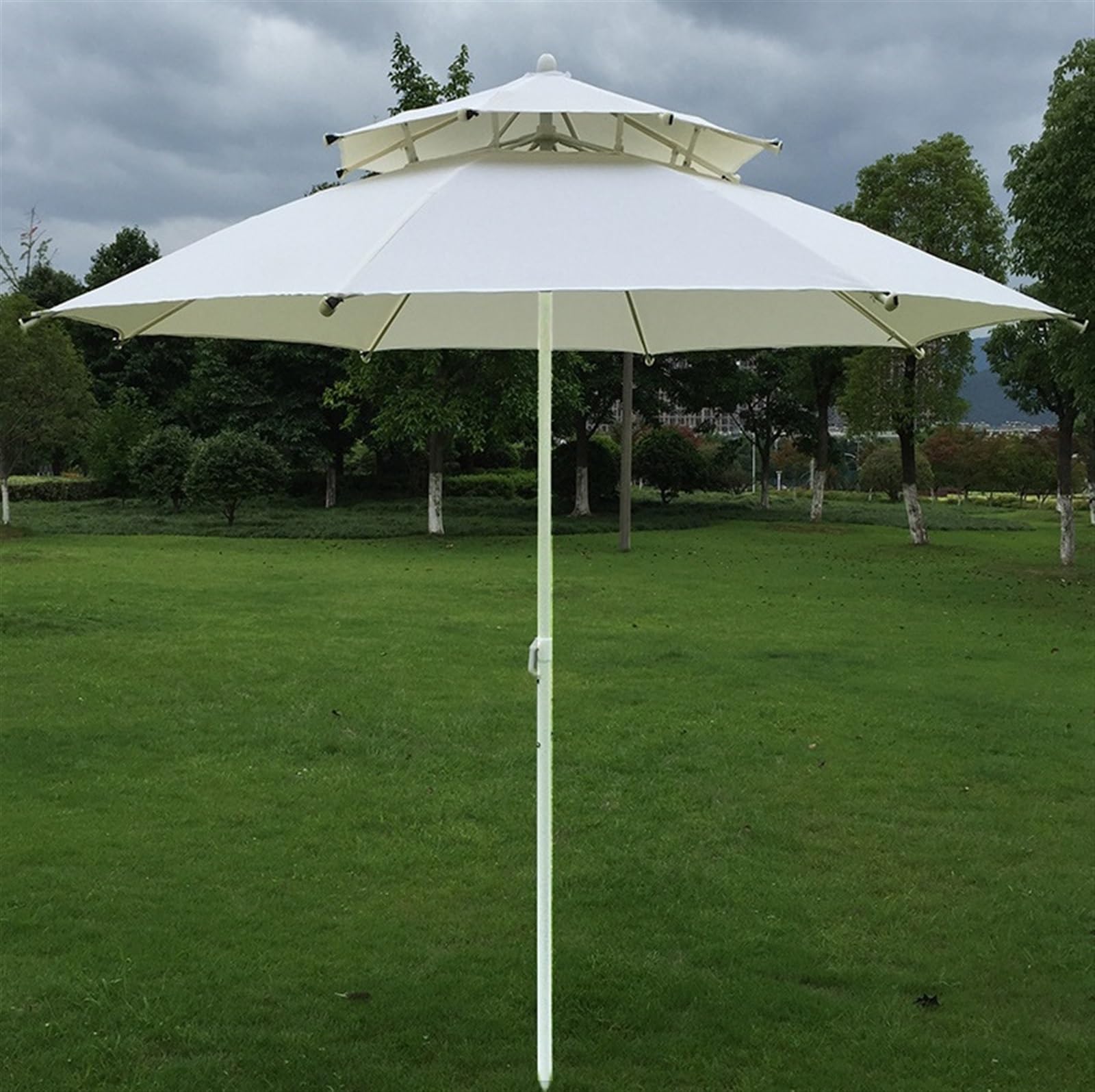 Ombrelloni da Terrazzo Ombrellone da Giardino Ombrellone Da Esterno Ombrellone Da Patio Tavolo Ombrellone Da Mercato Per Ponte Da Giardino Cortile Senza Base Ombrelloni da Esterno Spiaggia(White)