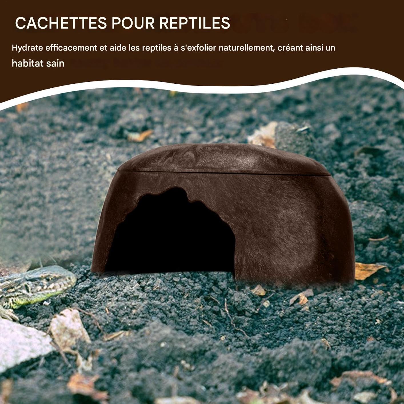 Hábitat para Reptiles Terrario Compacto Decorativo Cuevas para Mascotas