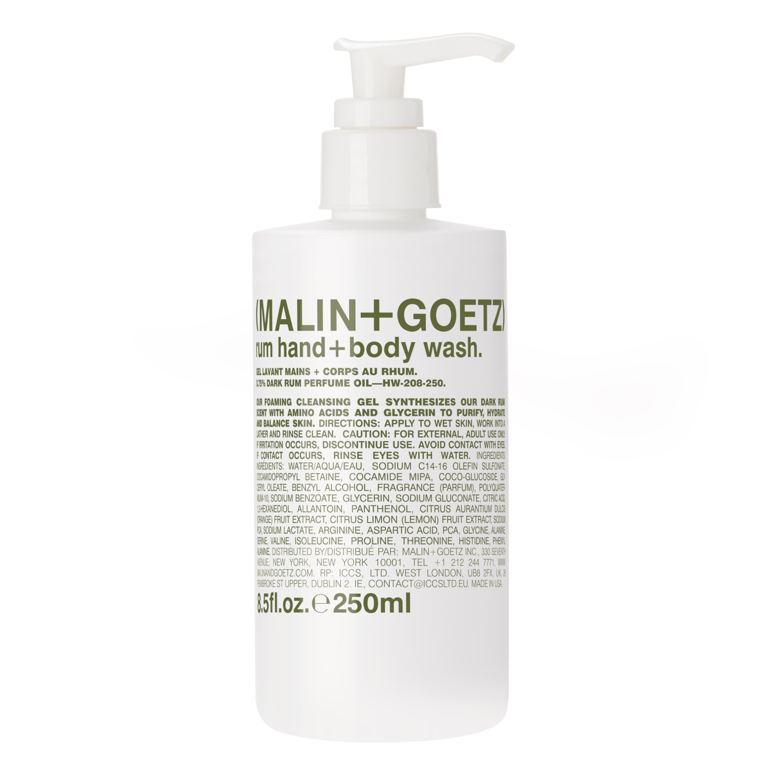 Malin + Goetz Rum Hand & Body Wash, 8.5 Fl. Oz