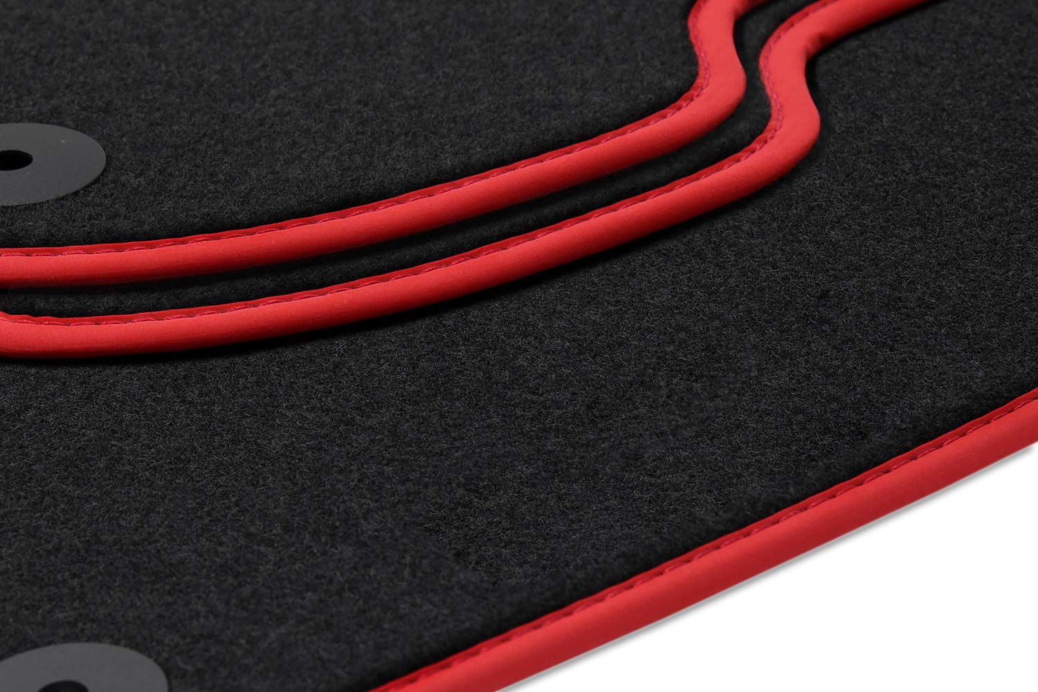 teileplus24 NL-110 Alfombrillas para VW Polo 5 6R 6C Coche de Primera Calidad Costura Decorativa