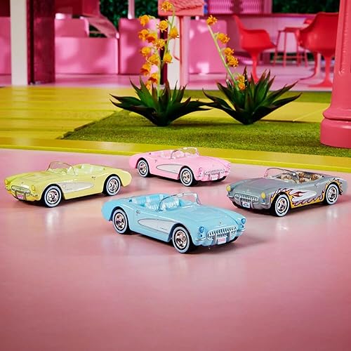 Miniatura 2 de Hot Wheels Barbie The Movie Corvette - Paquete de 4