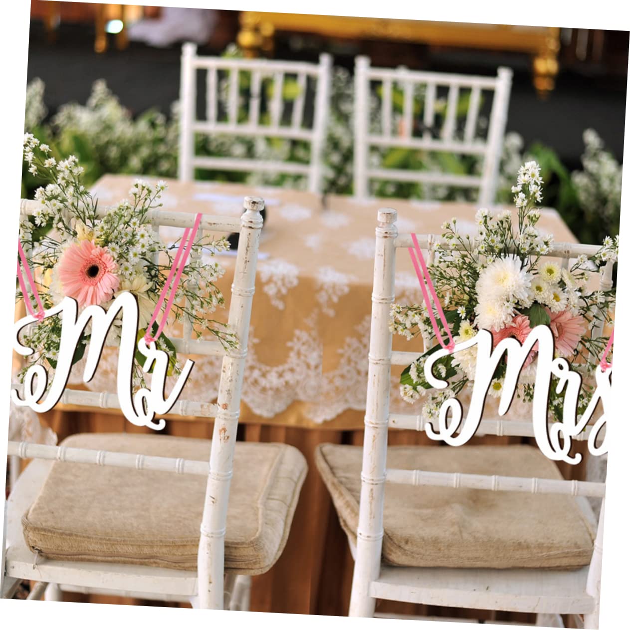 STOBAZA 3sätze Hochzeitsdekoration Holzschild Mr Mrs Hängeschild Für Stühle Stilvolle Hochzeitsaccessoires Dekorative Schilder Für Brautpaar Leicht Und Kompakt Für Hochzeitstag Und