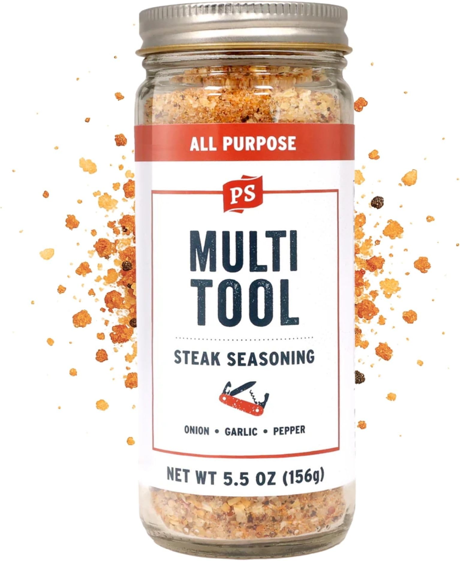 PS Seasoning Multi Tool - Steak Seasoning for Grilling - All-Purpose Seasonings and Spices for Cooking, with Garlic and Onion - Steak Spice Blend for Prime Cuts, Burgers, Pork, Chicken, Potatoes