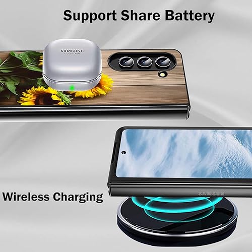 Vista 121 de Funda protectora para Samsung Galaxy Z Fold 5 2023 Slim Light Hard PC Shook Proof Funda protectora para Samsung Galaxy Z Fold 5 7.6 pulgadas - Flor