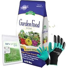 Espoma GF10 Garden Food 10-10-10; 6.75 lb. with My Garden Pool PH Soil Test Strips 20 ct, and My Garden Pool Superior Gardening Claw Gloves and Garden-IQ, Smart Gardening AI Assistant!