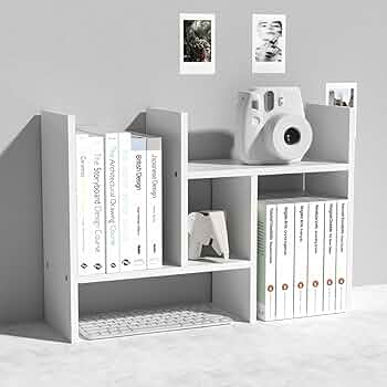 Wooden Book Shelf for Home, Office Table, and Living Room. Kitchen Corner Stand, Standing Book Rack for Library, DIY Bookshelves, Storage Organizer, B...