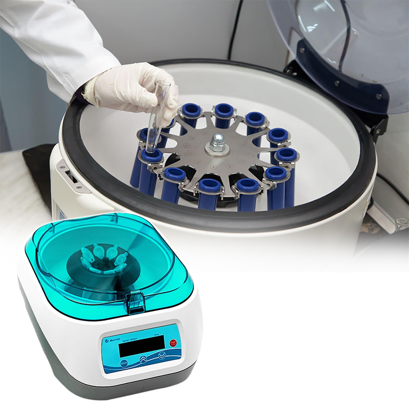 Centrifugeuse De Laboratoire Numérique LCD, Centrifugeuse De Bureau, Vitesse : 500-7 000 TR/Min, Blocage du Rotor Élastique, Moteur À Courant Continu, Vitesse Réglable,12000