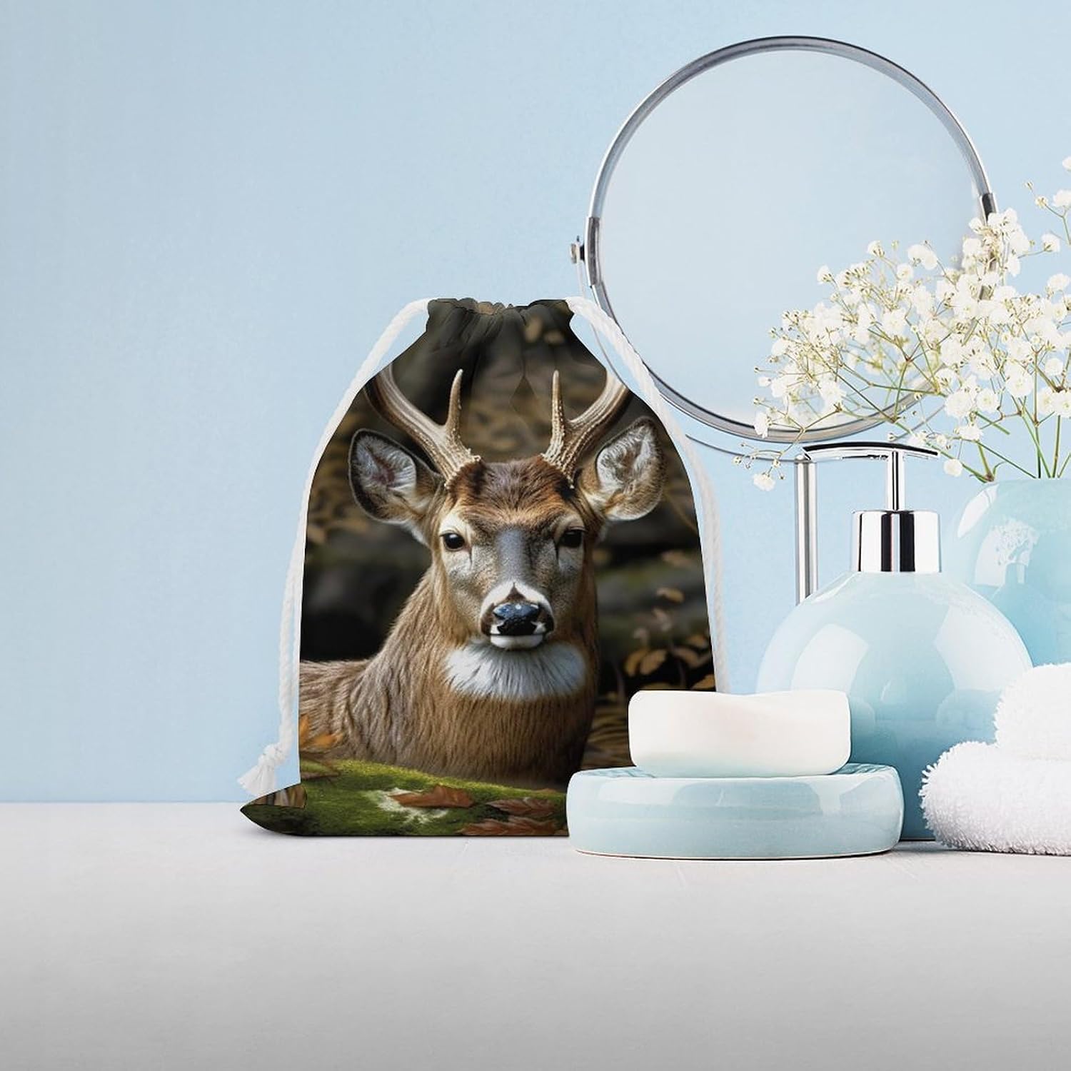 Storage Bags Makeup Bag Toy Bag Reusable Bags Toiletry Camouflage Deer Printed Organizer Multi Purpose Foldable Ditty Bag Travel Pouch image 4