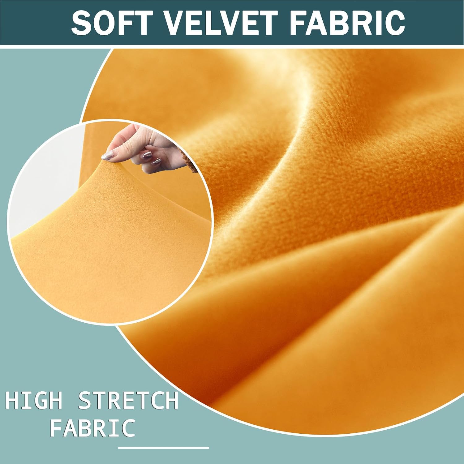 Velvet Club Chair Slipcover, 1 Piece Barrel Chair Cover for Living Room Armchair Covers with Elastic Bottom Furniture Protector Washable-Gold-1 Piece
