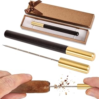 Cigar Draw Enhancer Tool MOYODOR Travel Cigar Draw with Wooden Case,Getting More 30% Benefit for Each Shot. (Simple, Black)