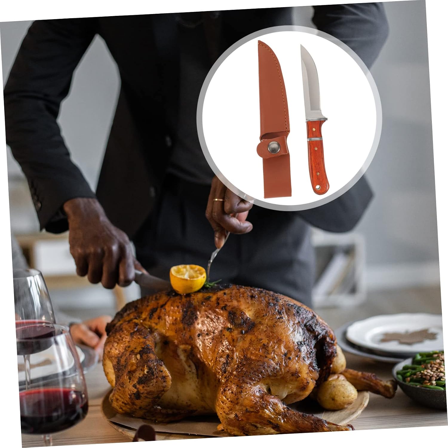 PRETYZOOM Stainless Steel Mutton Chopper with Ergonomic Handle Multipurpose Meat Cleaver for Kitchen and Restaurant Use for Roasting Lamb and Meat Cutting