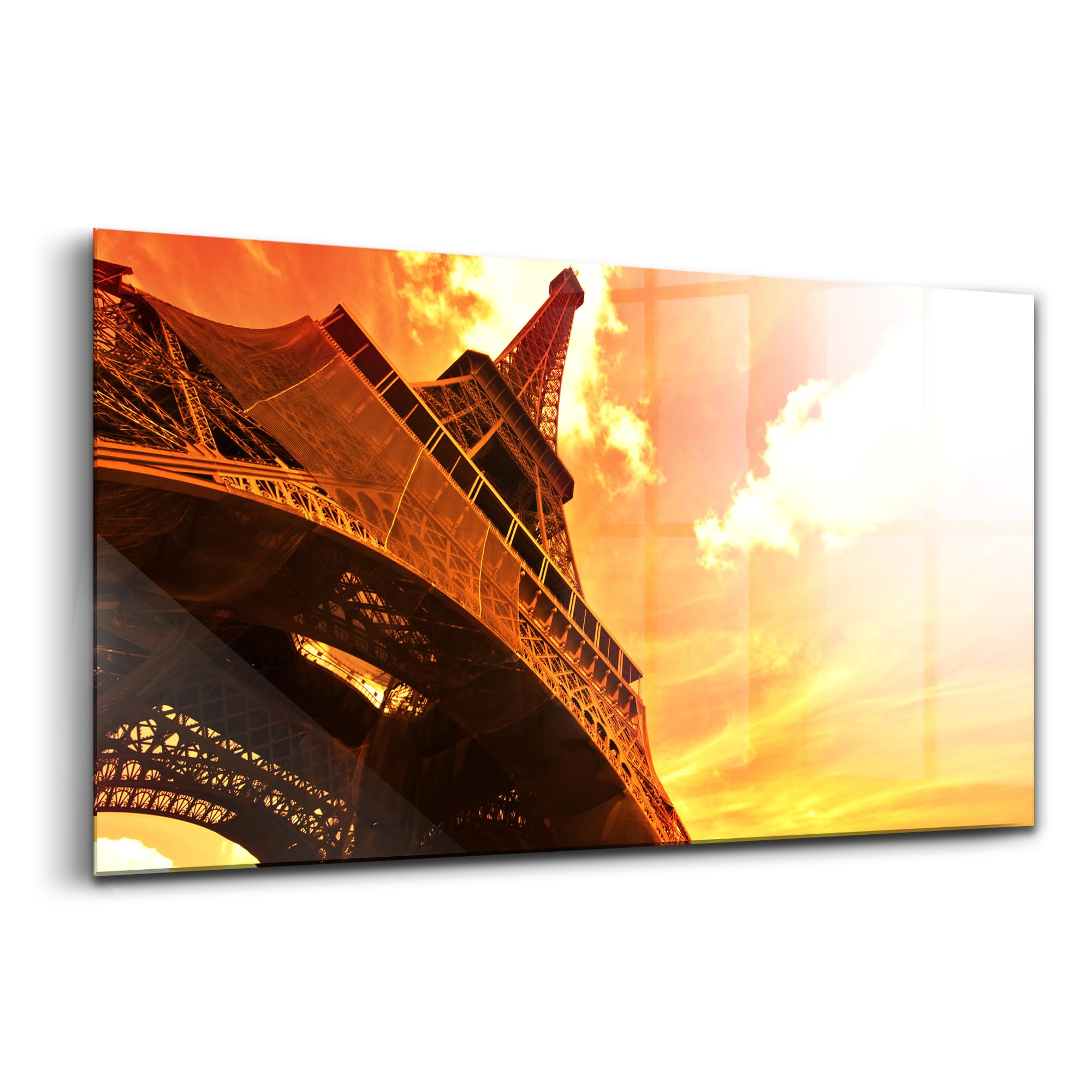 Tableau moderne verre coloré 100x50cm tableau Paris Tour Eiffel - 6