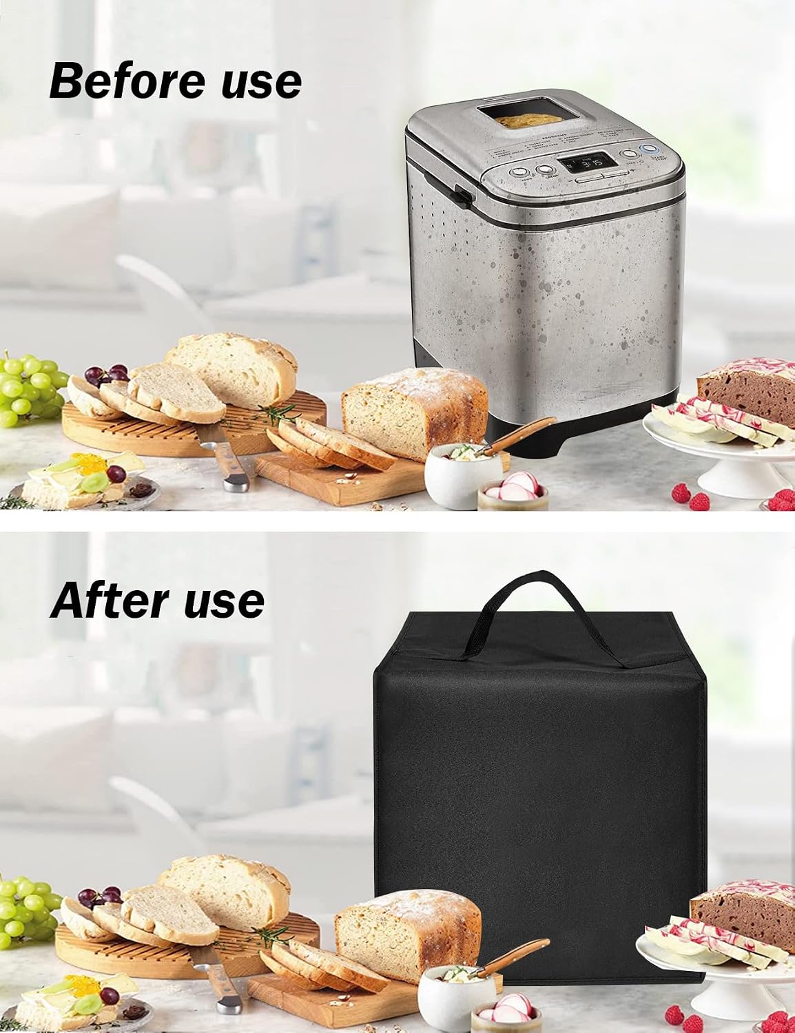 Bread Maker Machine Cover Bread Make Lid Anti-static Heat-resistant Nylon Cover for Cuisinart Bread Maker CBK-110P1/ 2LB Bread Machine