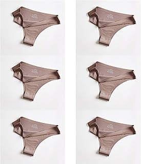 パンティ 成人 可爱 清爽 穿着用 吸汗速干 华丽 运动 三角 20岁 舒适贴合 不易产生噪音 6条装,ブラウン,M
