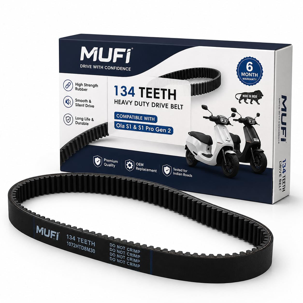 Mufi Super Strong Drive Belt for Ola S1 Gen 2 & S1 pro Electric Scooter-picture-11