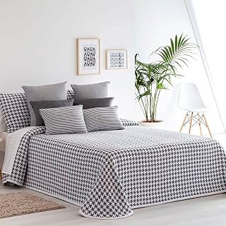 Lanovenanube Colcha Jacquard Charlotte - Cama 90 cm - Color Negro