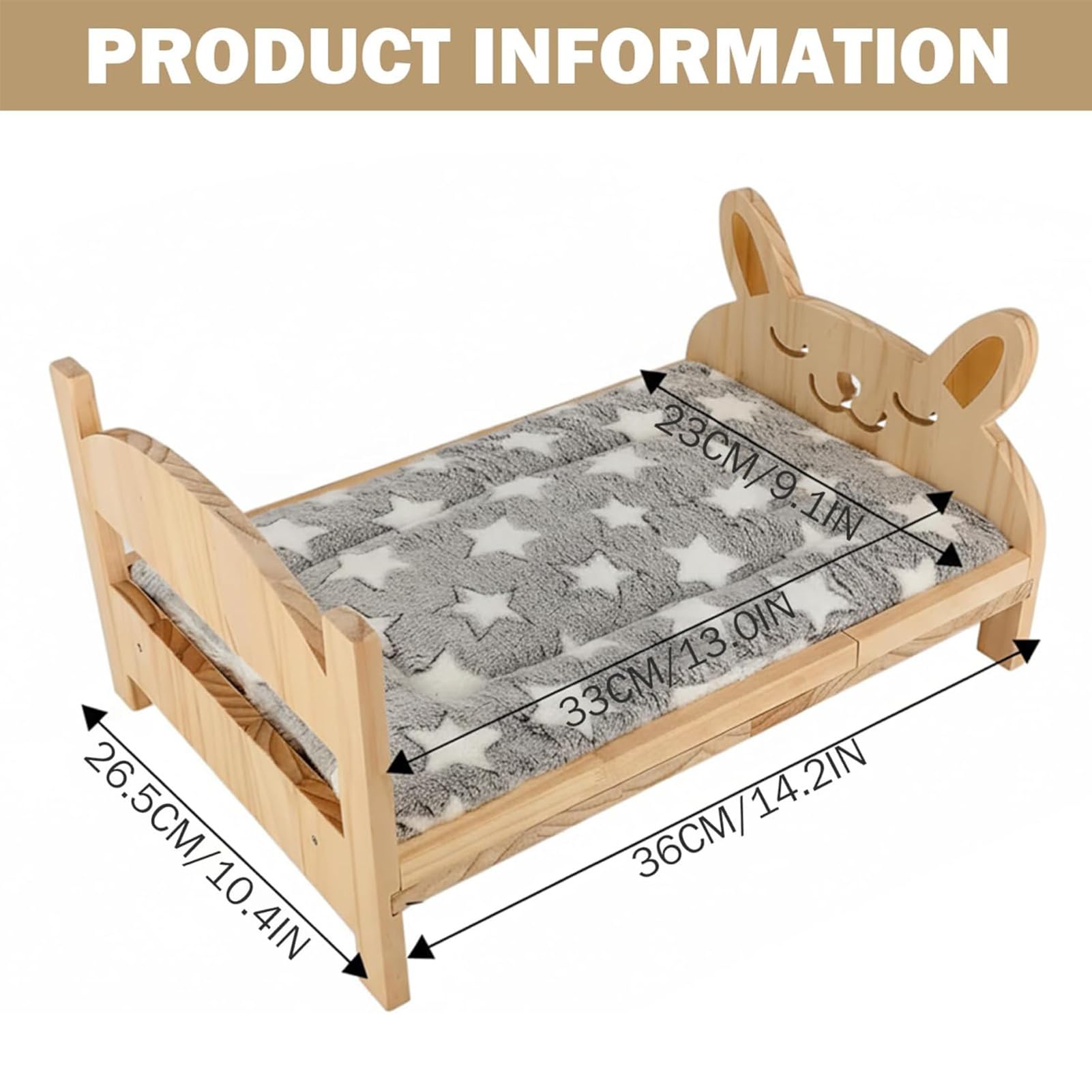 Cuccia per Furetto con Tappetino per Animali Piccoli | in Legno Smontabile per per , Furetti, Cincillà, Criceti, Petauri, Scoiattoli, Gabbia, Interno,