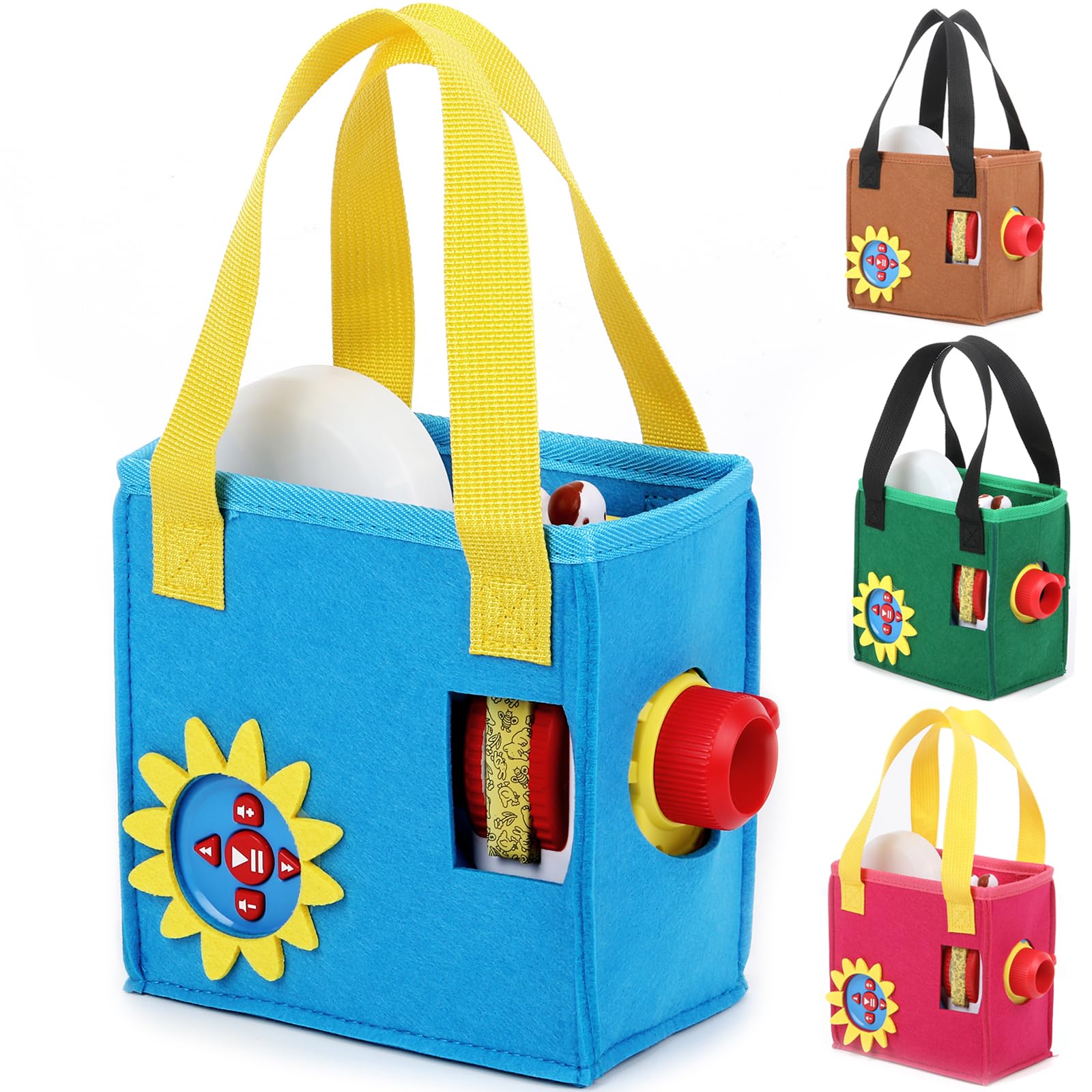 YipuVR Carrying Case for Little Tikes Story Dream Machine Books Case, Folding Felt Cloth for Little Tikes Projector Toy Portable Bag, Story Dream Machine Case-Only Case (Blue)