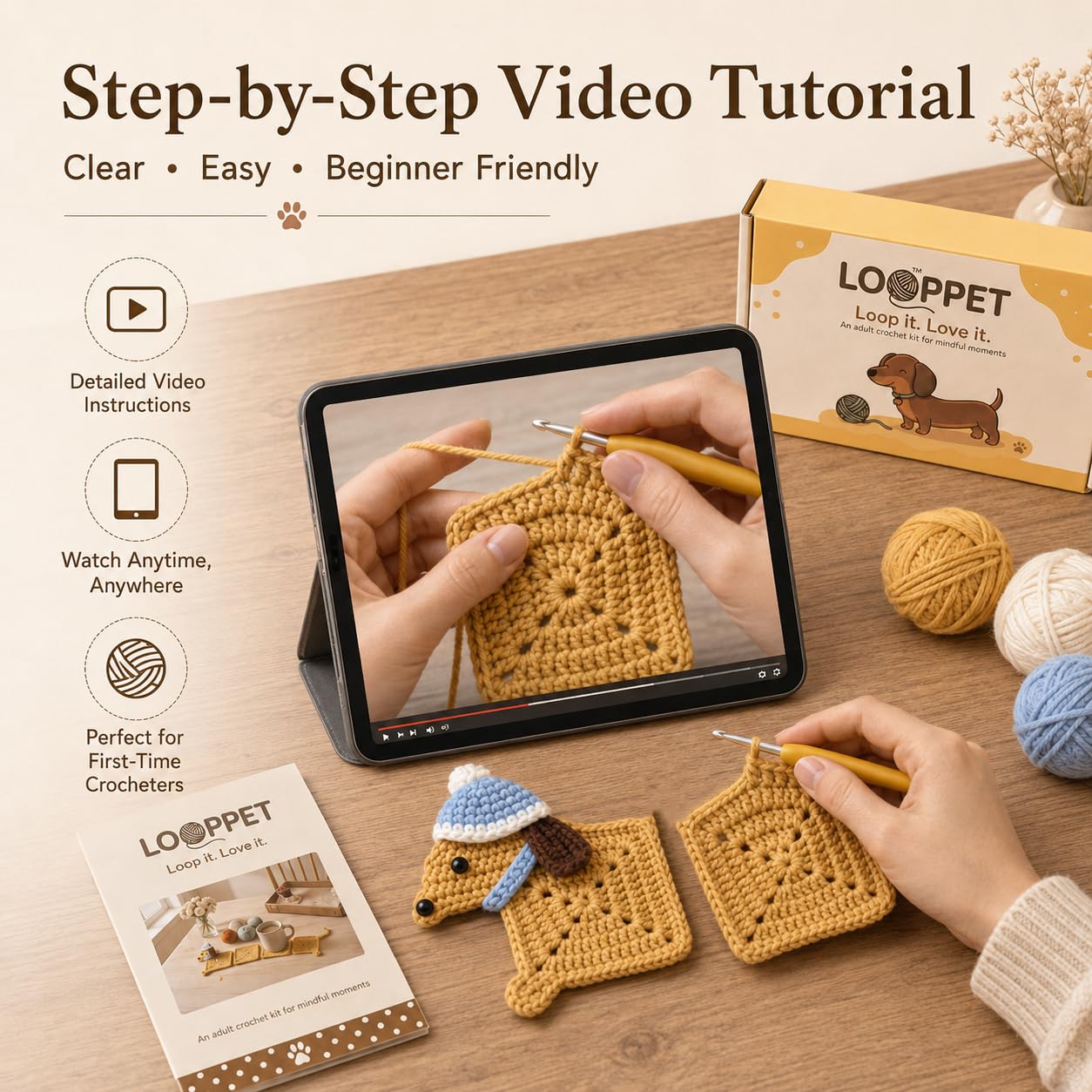 DIY Dachshund Coaster Crochet Kit - Beginner Friendly -5 DIY Dachshund Coaster Crochet Kit - Beginner Friendly -5