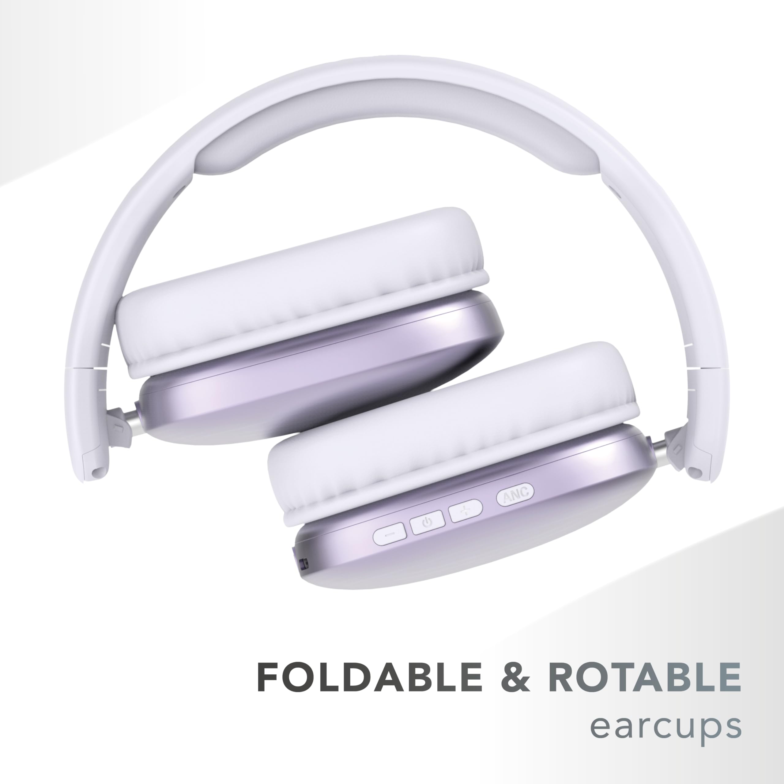 Music Sound MAXI3 Cuffie Wireless Over-ear, Cancellazione attiva del rumore, audio immersivo e cristallino, Fino a 35h di PLAYTIME NON STOP, Compatibile con tutti i dispositivi, Ricarica USB-C, Viola
