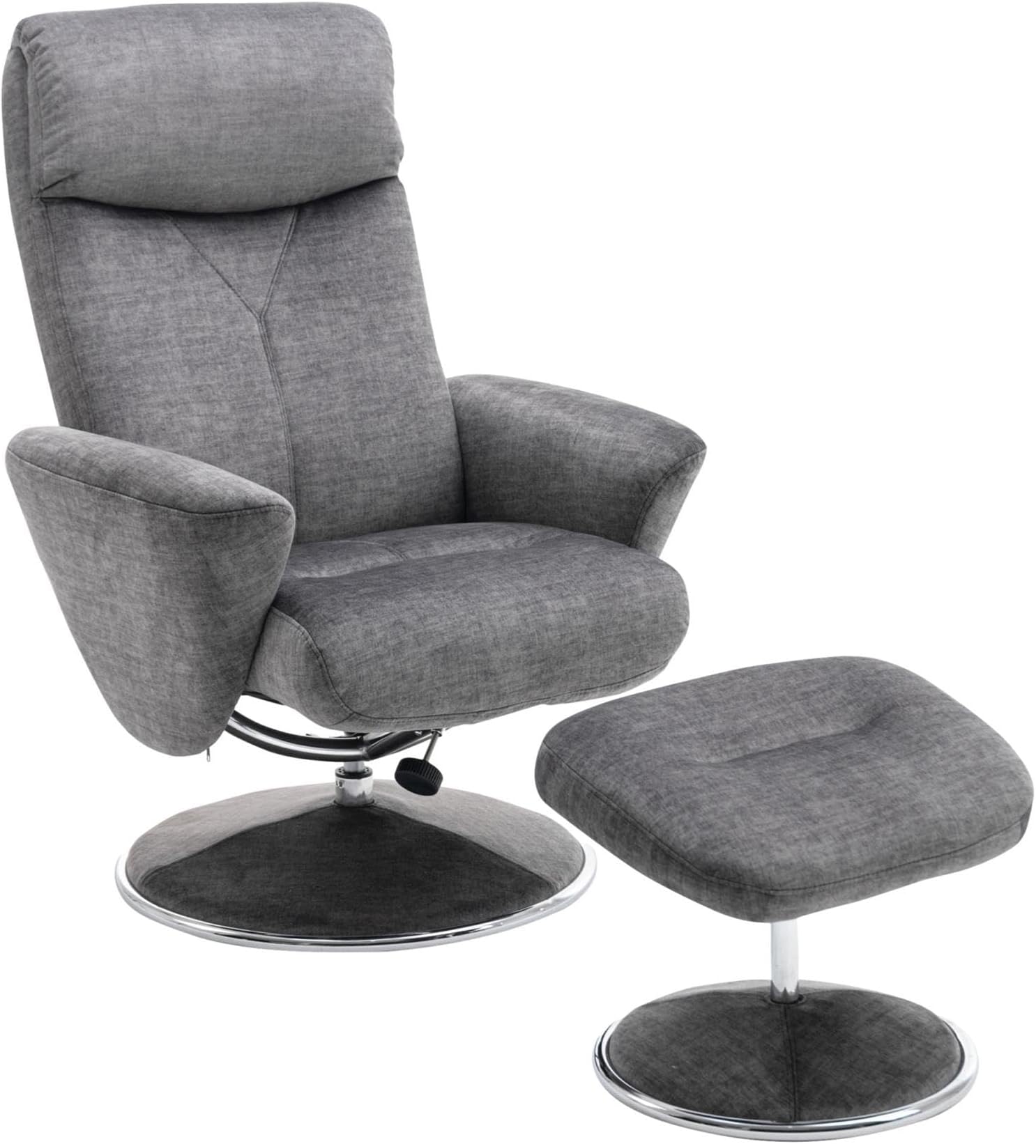 Maison Exclusive - Sedia da Pranzo Girevole Grigio Scuro in Tessuto | Leroy Merlin