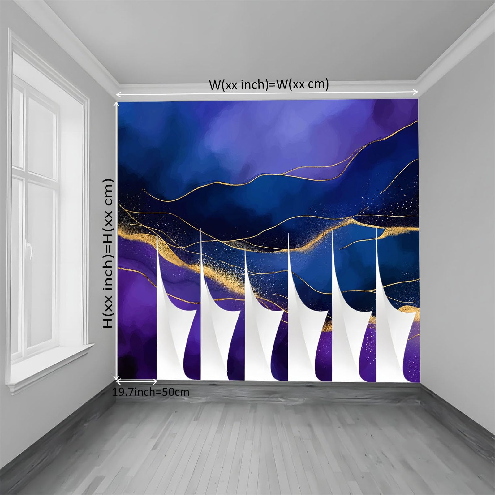 Dreamy Linework marmurowe murale fioletowe fototapety, nietkane murale ścienne do sypialni salonu dekoracja 350 x 256 cm pokój dziecięcy tło ściana dekoracyjna (nie samoprzylepna)