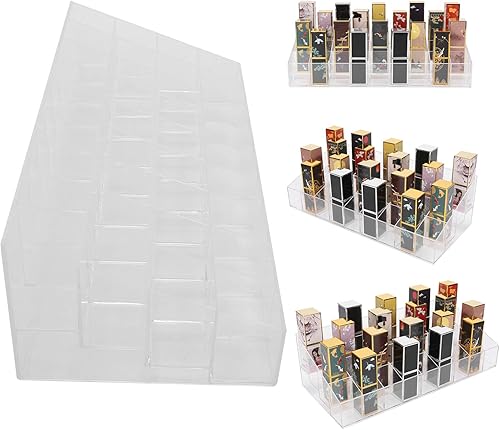 Miniatura 9 de Lipstick Storage Box with Lip Gloss Holder - Acrylic Makeup Case for Lipstick and Cosmetics Organizer