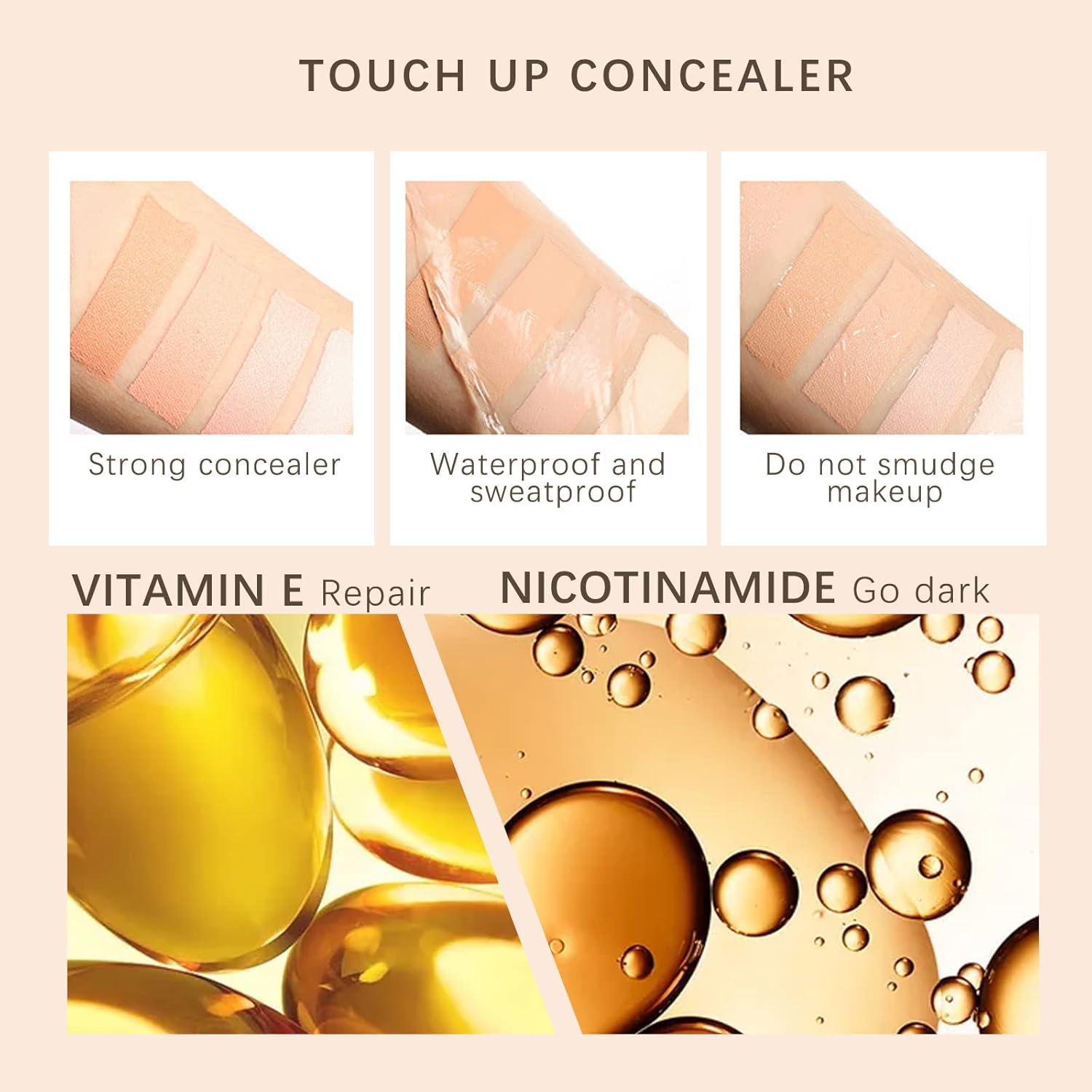 NewBang Moisturizing Solid Concealer Stick 4 Colors,Full Coverage Concealer Contour Highlighter Makeup Stick for Dark Circles&Imperfections : Everything Else