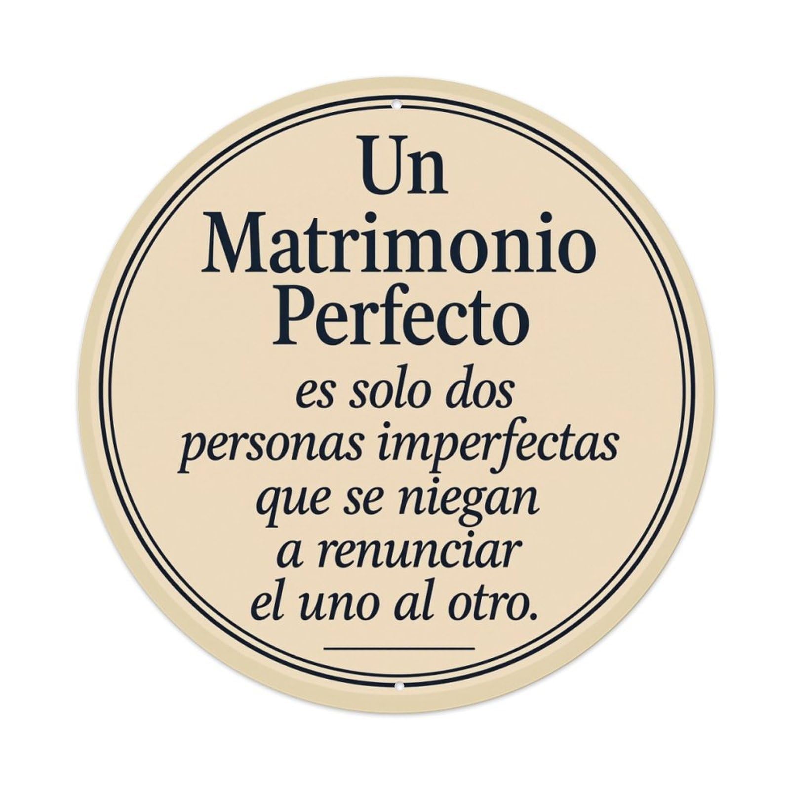 A Perfect Marriage Is Just Two Imperfect People Who Refuse to Give Up on Each Other Metal Tin Sign Vintage Garden Bedroom Cafe Bar Man Cave Home Wall Decor Metal Poster 8x8 inches