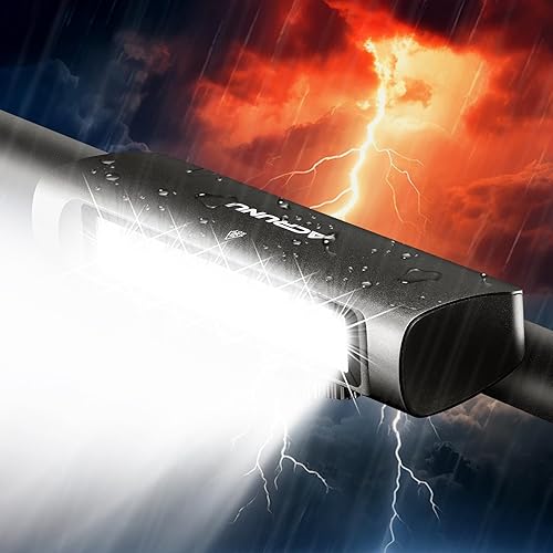 Luz LED súper brillante para bicicleta de 3400 lúmenes, recargable por USB, 5 modos de funcionamiento con 7 horas de funcionamiento, IPX6