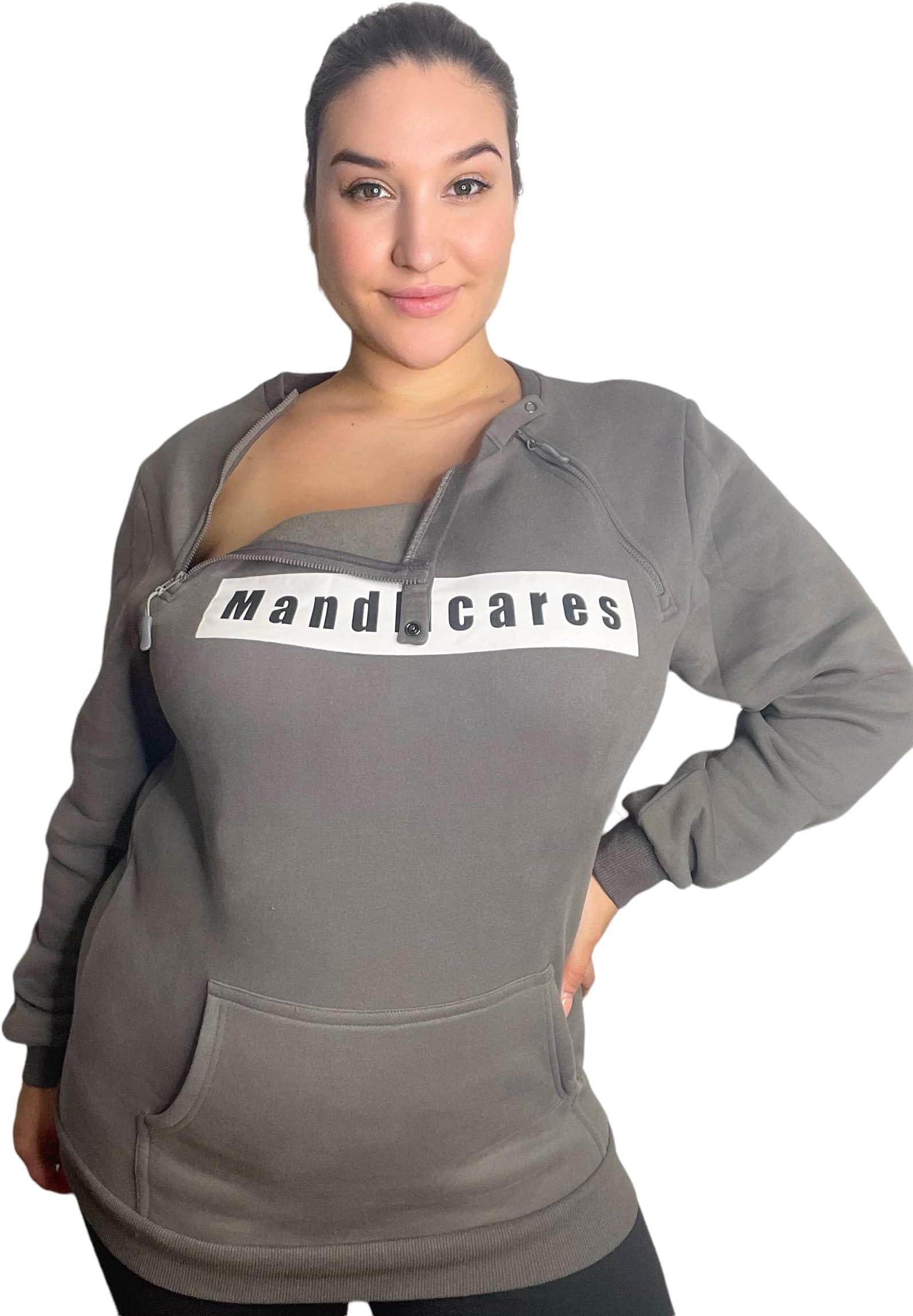 Plus Size Sweater| Dialysis shirts with zipper| Hemodialysis clothing | Chemowear Chest Port Access Shirt for Men and Women