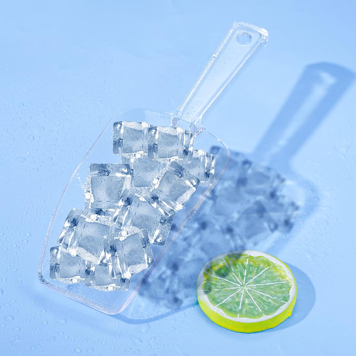 Ice Scoop Candy Buffet Containers Scoopers, Hmxpls Clear Plastic Scoop for Popcorn Cookie Candy Buckets, Podpocket Acrylic Large Scoops for Parties Wedding Bar Jars Freezer Dry Goods （6 Pack 7.5 In ） image 3