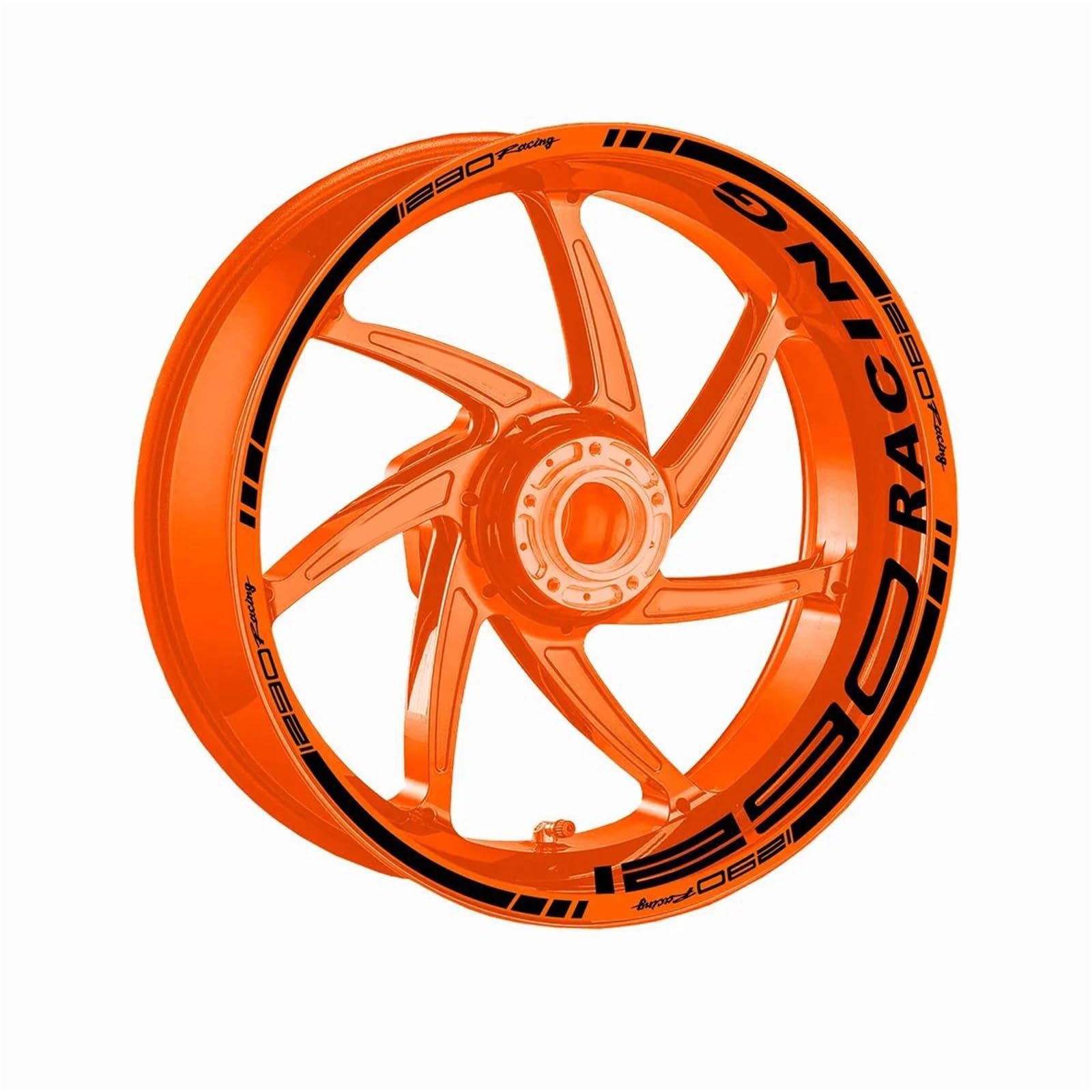 Decorative Stickers for Duke1290 Motocycle Wheel Stickers Hub Decals Reflective Motorcycle Rim Sticker Strips Decal(Orange)
