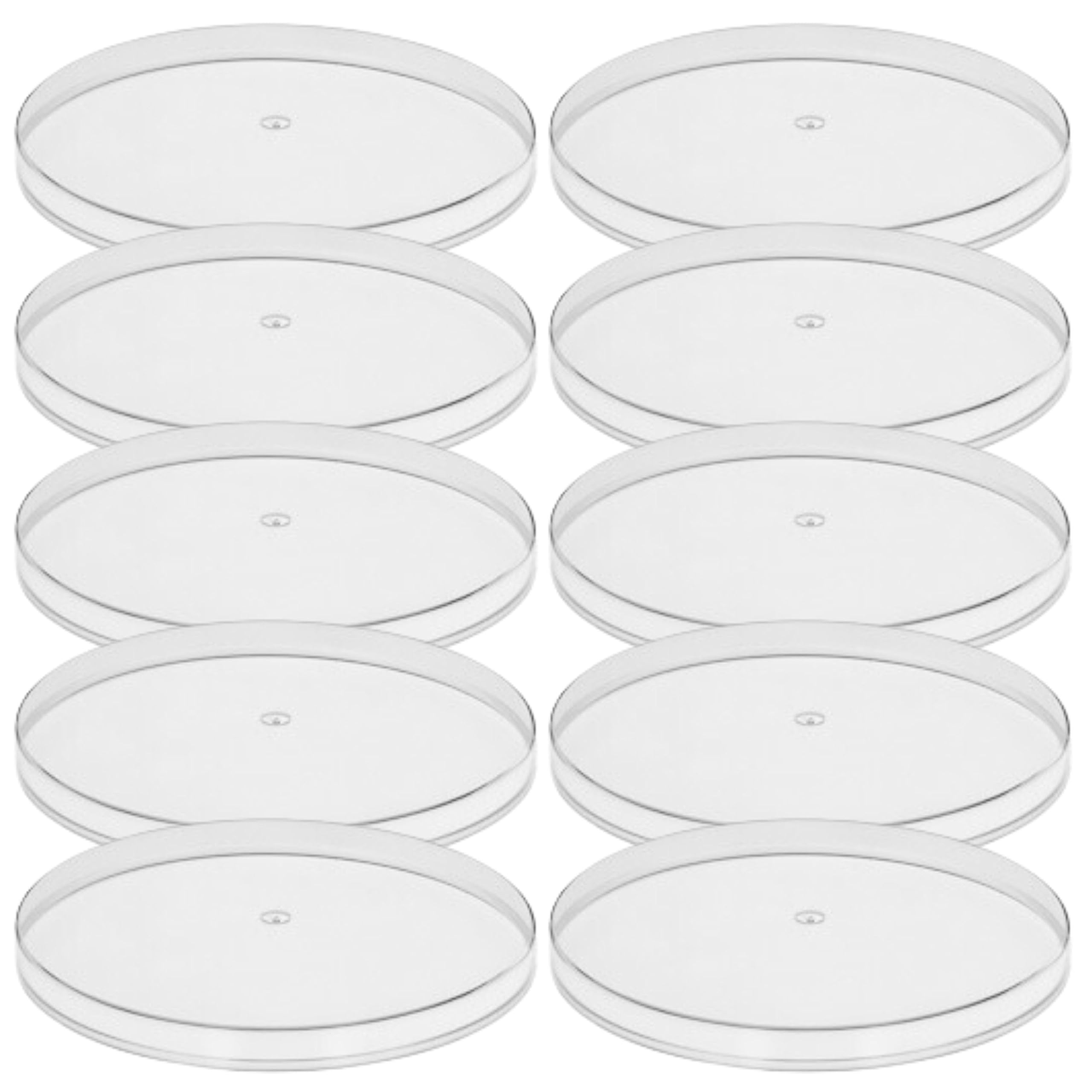 Mikken Transparent Plastic Lids For Rr80 Preserving Jars 88 Mm Pack Of 10
