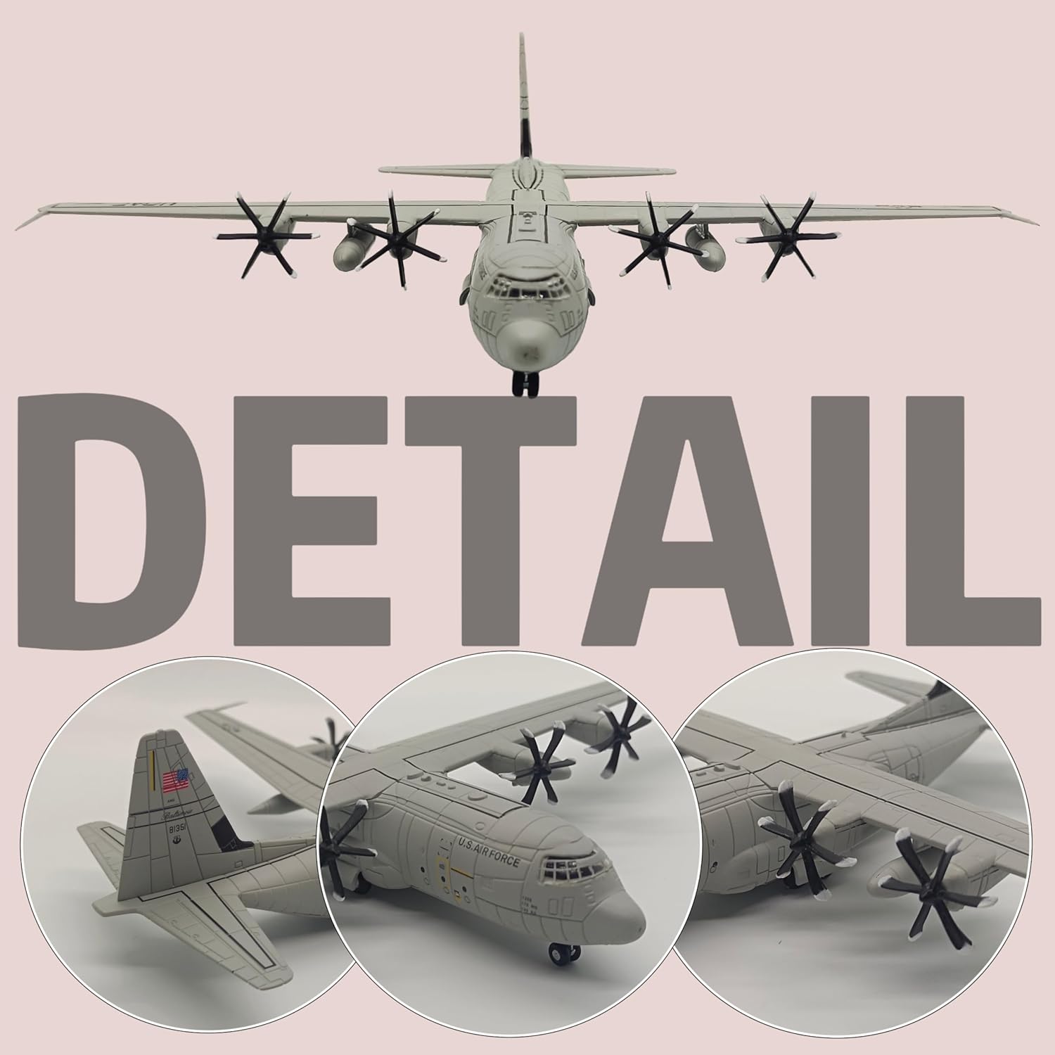 1/200 Scale Die-Cast Airplanes C-130 Model Plane Fighter Jet Model Bomber Attack Plane Military Model Plane Collection Plane for Gifts