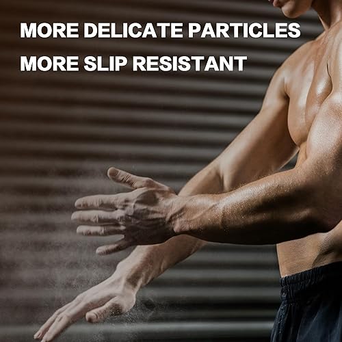 Miniatura 2 de Cubo de tiza de gimnasio de 1 libra, tiza de elevación, carbonato de magnesio, polvo de tiza prémium con bolsa y cuchara para levantamiento de