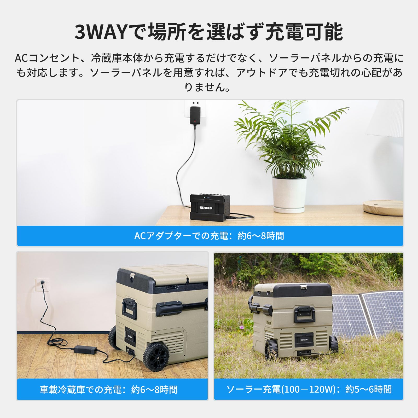 Amazon.co.jp: EENOUR 車載冷蔵庫用バッテリー 充電器1個付き