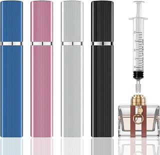 Portable Mini Refillable Perfume Atomizer Bottle, Travel Size Cologne Sprayer, Travel Atomizer Refllable, MiniPerfume Dispenser, Scent Pump Case, Small Perfumes Spray Bottle 4 Pcs Pack of 8 ml