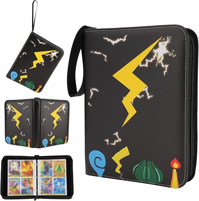 Augot Trading Card Binder, 400 Pockets 50 Pages Trading Cards Album Folder Waterproof Binder Folder Book for Pokemon Card Binder Trading Card Games Collection Binder for TCG