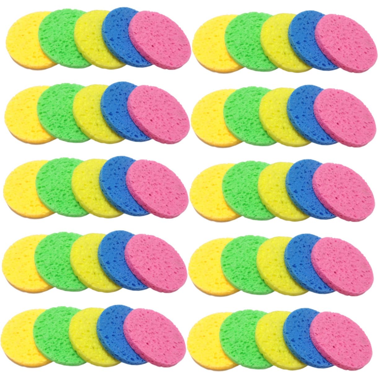 Didiseaon 150pezzi Spugnette Struccanti Cellulosa Da Colorati Per Pulizia Viso Di Morbide e Assorbenti Rimozione Make-up e Esfoliazione Delicata Sicure Per La