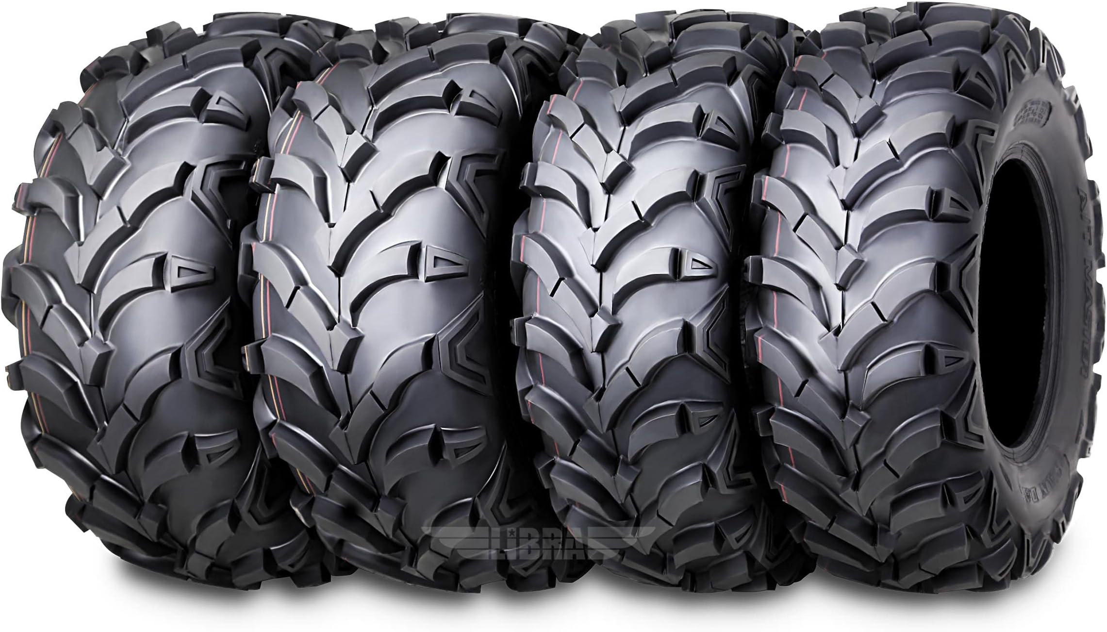WANDA (Set 4) 24x8-11 24x8x11 & 24x10-11 24x10x11 ATV Tire Set 6-Ply Solid Mud-20mm Deep Tread