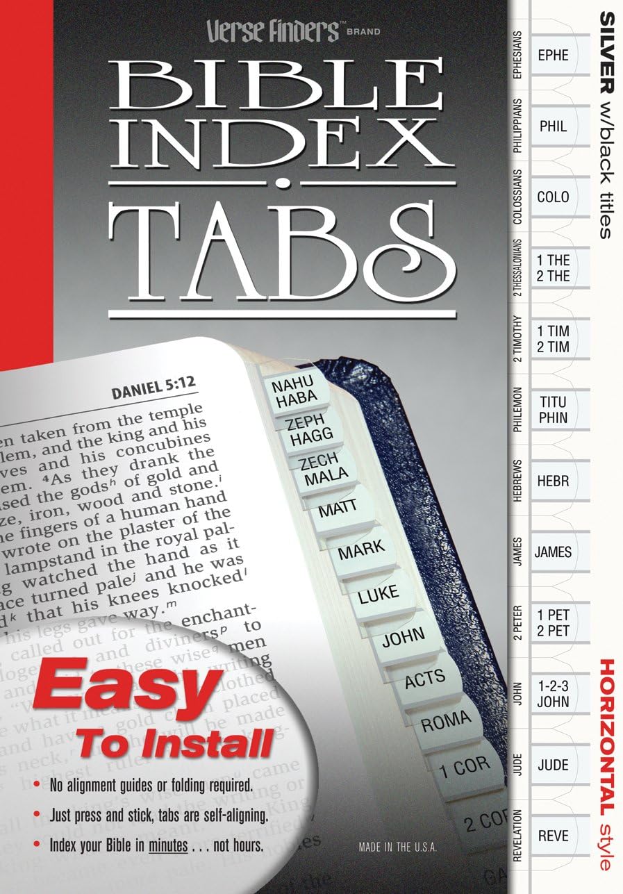 Verse Finders Horizontal Style Silver Bible Tabs